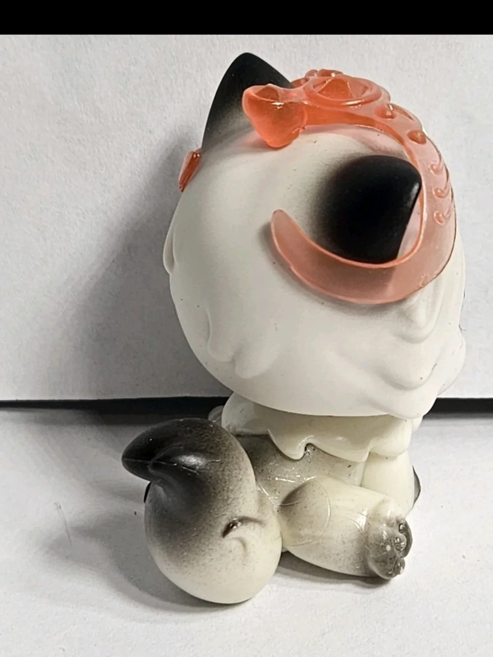 Littlest Pet Shop LPS #60 Persian Cat Black White Blue Eyes W/crown Rare Hasbro